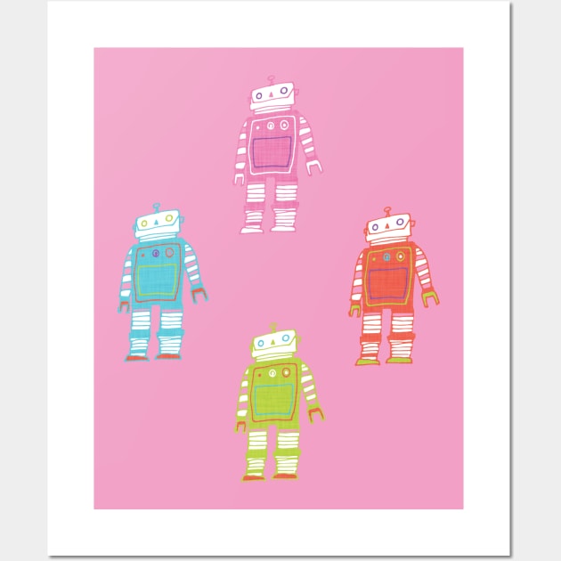 Kawaii Robots Wall Art by bruxamagica